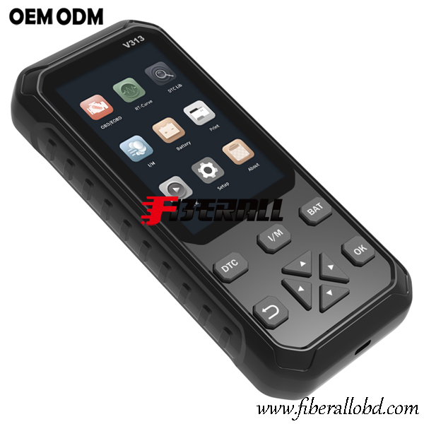 Herramienta de diagnóstico automático OBD e impresora de soporte para probador de batería