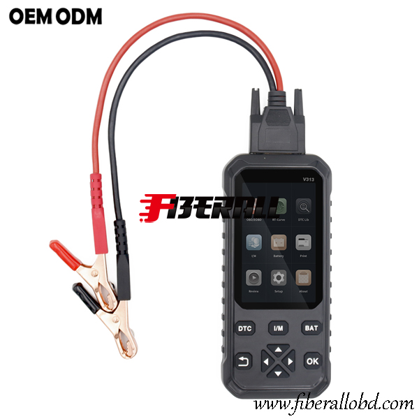 Herramienta de diagnóstico automático OBD e impresora de soporte para probador de batería